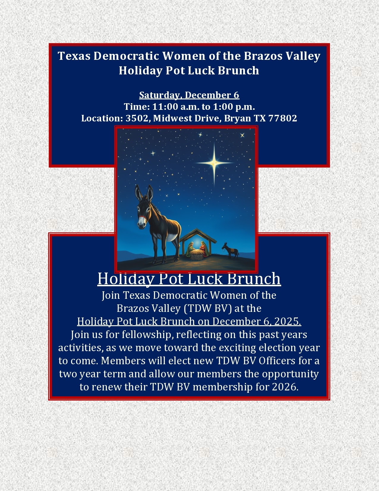 TDW BV Holiday Potluck