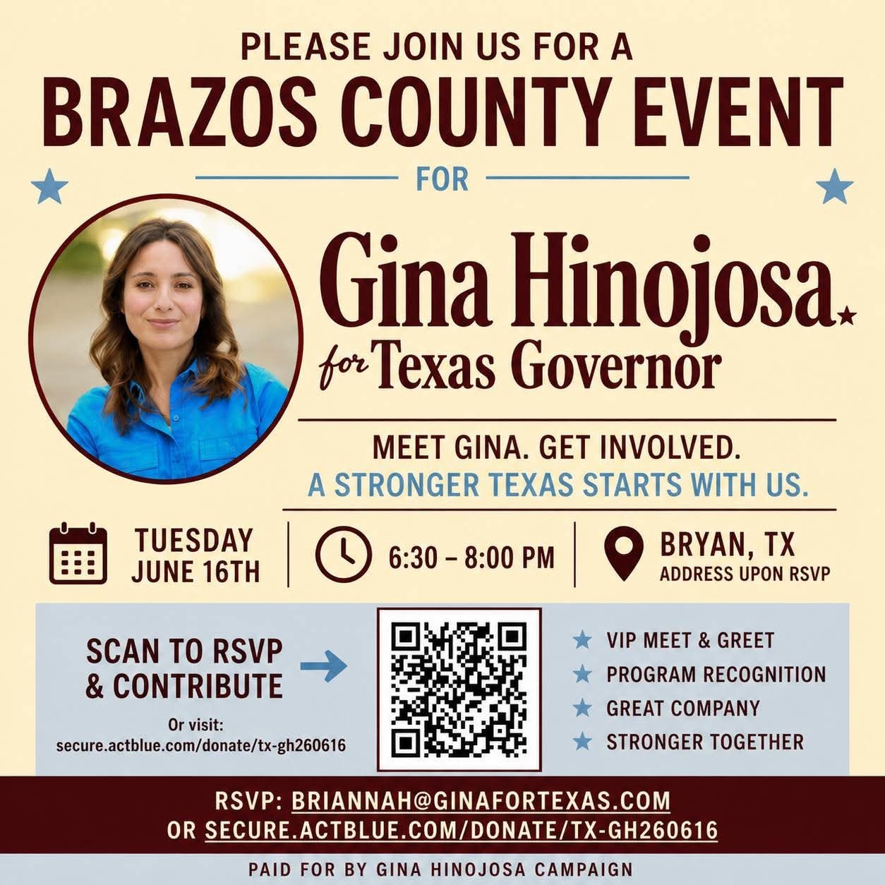Gina Hinijosa for Governor